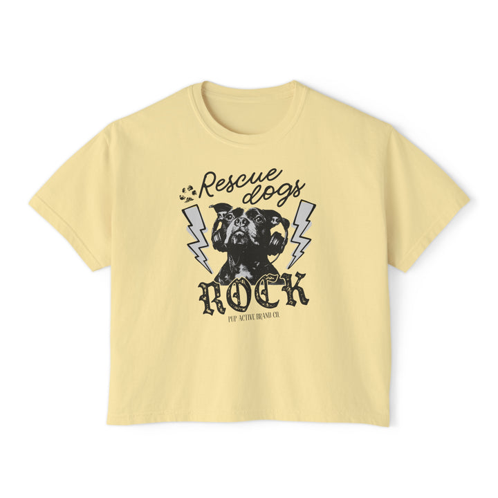 Rescue Dogs Rock - Boxy Crop Tee