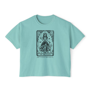 Dog Mama Tarot Card - Boxy Crop Tee