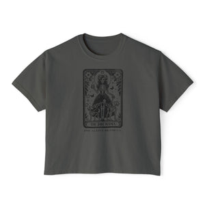 Dog Mama Tarot Card - Boxy Crop Tee