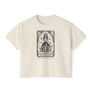 Dog Mama Tarot Card - Boxy Crop Tee