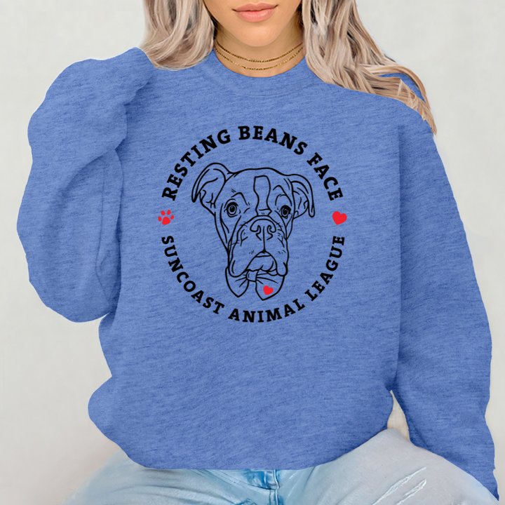 Resting Beans Face - Unisex Crewneck Sweatshirt