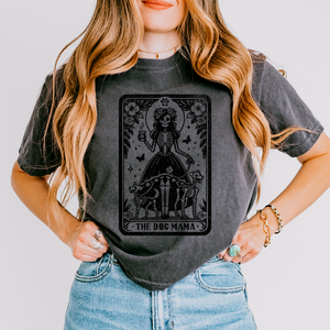 Dog Mama Tarot Card - Boxy Crop Tee