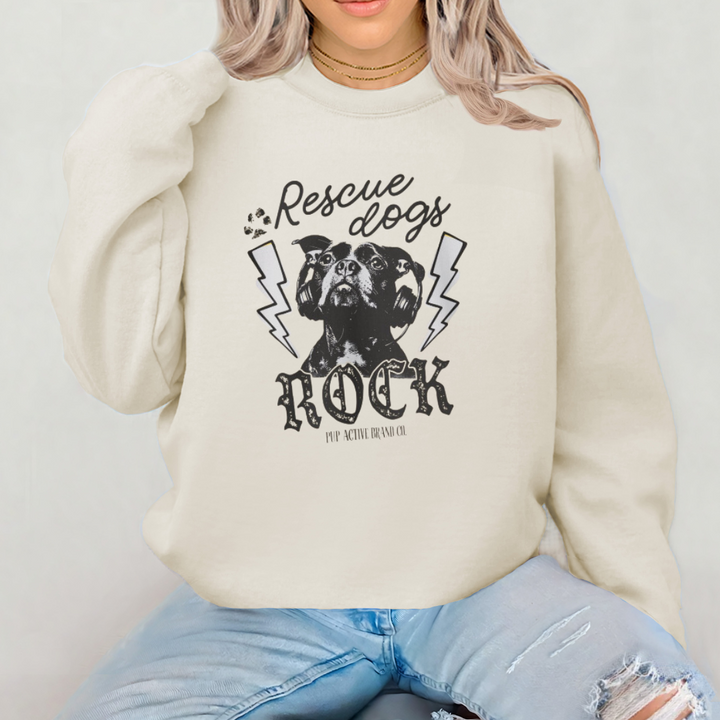 Rescue Dogs Rock - Unisex Crewneck Sweatshirt