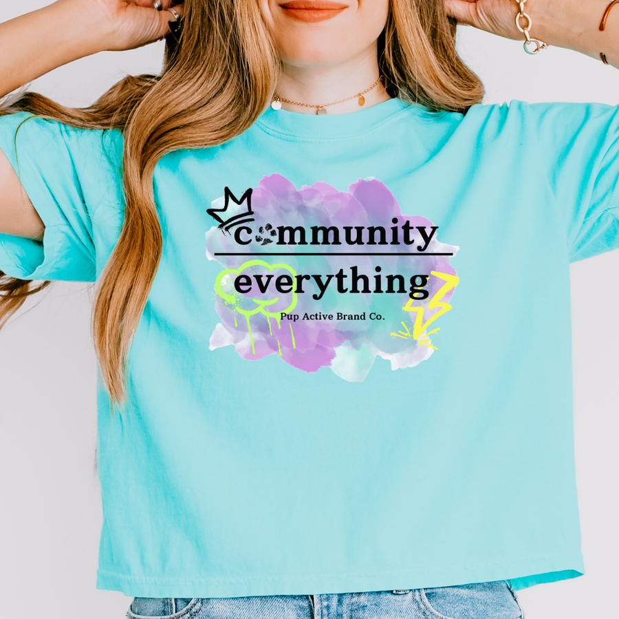 community OVER everything - Boxy Crop Tee